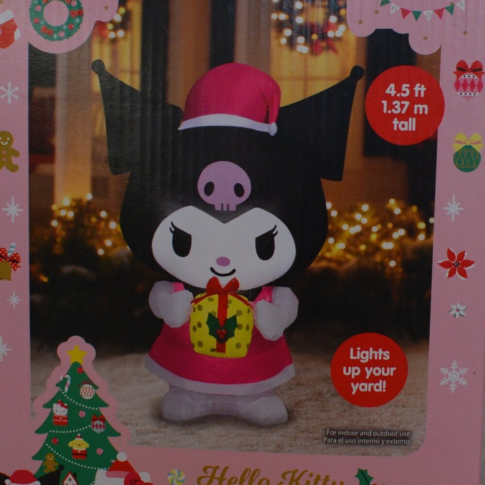 Hello Kitty Kuromi 4.5 Ft Yard Inflatable Air Blown Christmas New 2025 Novelty